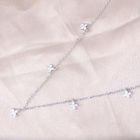Sterling Silver Cubic Zirconia Single Stone Necklace With Cross Shape