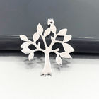Life Tree Nature Style Plain Silver Pendant For Engagement / Wedding